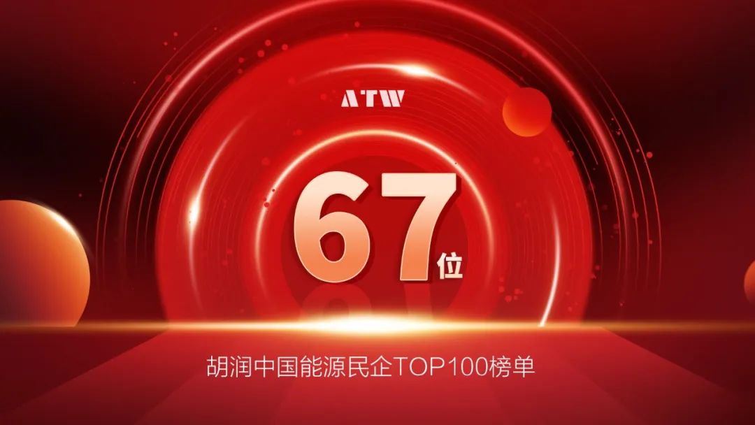 奥特维荣登2023年胡润中国能源民企TOP100榜单 